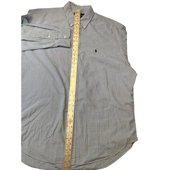 Ralph Lauren‎ XL Blake Blue and White Checked Long Sleeve Men's Shirt - Picture 5 of 6